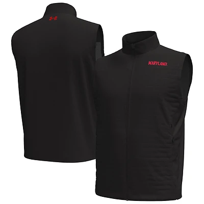Men's Under Armour  Black Maryland Terrapins Drive Pro Storm Full-Zip Vest