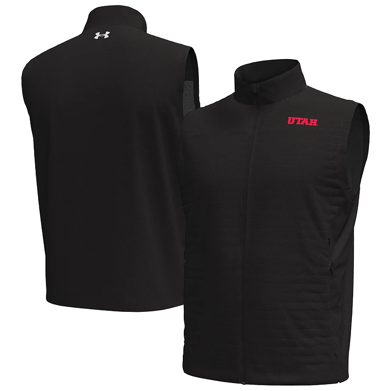 Men's Under Armour  Black Utah Utes Drive Pro Storm Full-Zip Vest