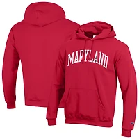 Men's Champion  Red Maryland Terrapins Basic Arch Fleece Pullover Hoodie