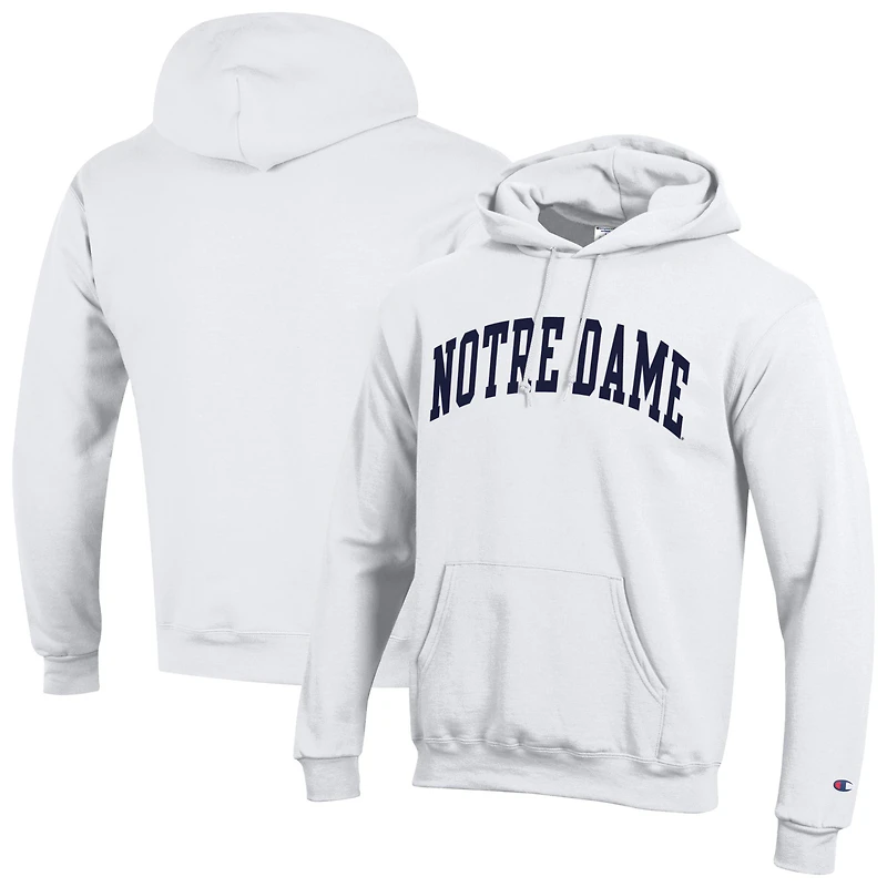 Men's Champion  White Notre Dame Fighting Irish Basic Arch Fleece Pullover Hoodie