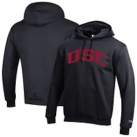 Men's Champion  Black USC Trojans Basic Arch Fleece Pullover Hoodie