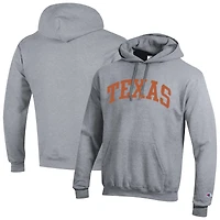 Men's Champion  Heather Gray Texas Longhorns Basic Arch Fleece Pullover Hoodie