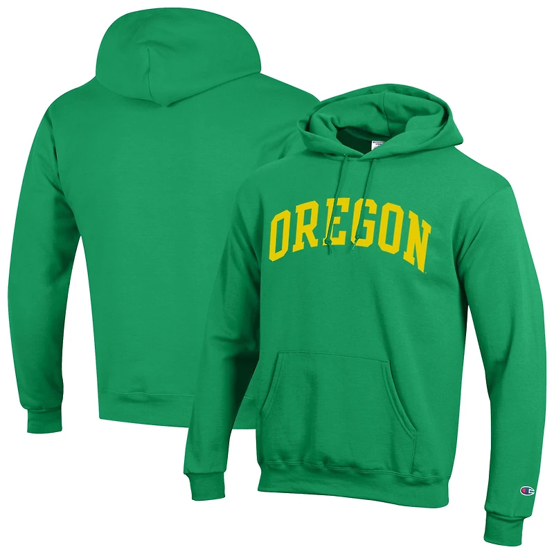 Men's Champion  Green Oregon Ducks Basic Arch Fleece Pullover Hoodie