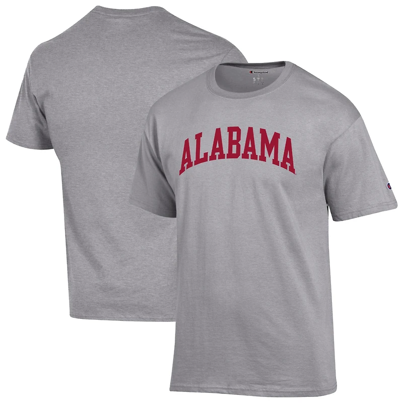 Men's Champion  Heather Gray Alabama Crimson Tide Basic Arch T-Shirt