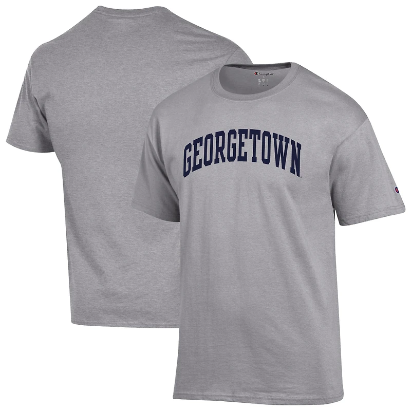 Men's Champion  Heather Gray Georgetown Hoyas Basic Arch T-Shirt