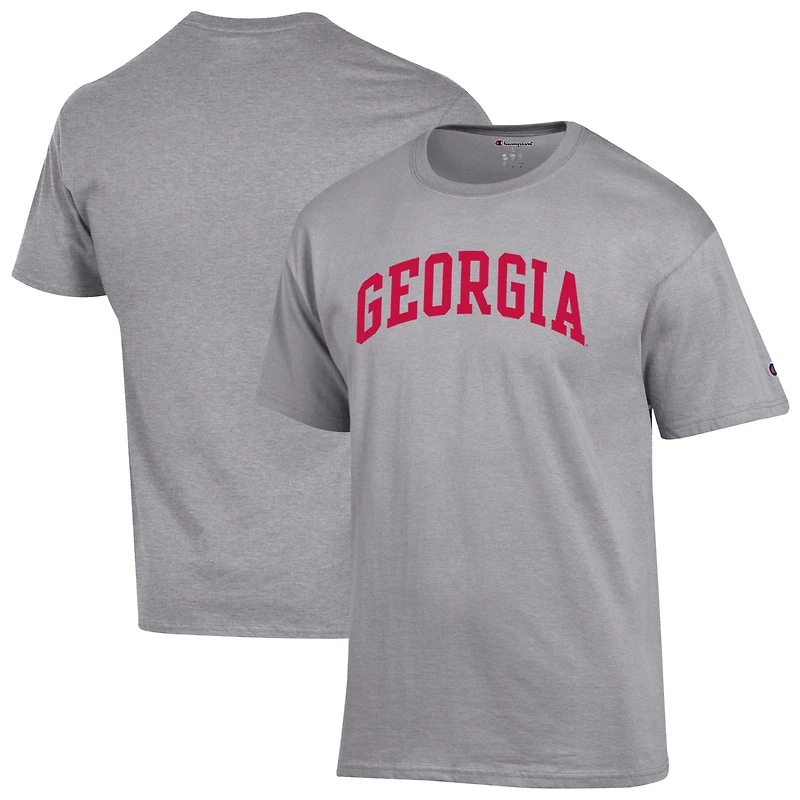 Men's Champion Heather Gray Georgia Bulldogs Basic Arch T-Shirt