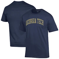 Men's Champion  Navy Georgia Tech Yellow Jackets Basic Arch T-Shirt