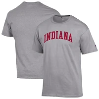 Men's Champion  Heather Gray Indiana Hoosiers Basic Arch T-Shirt