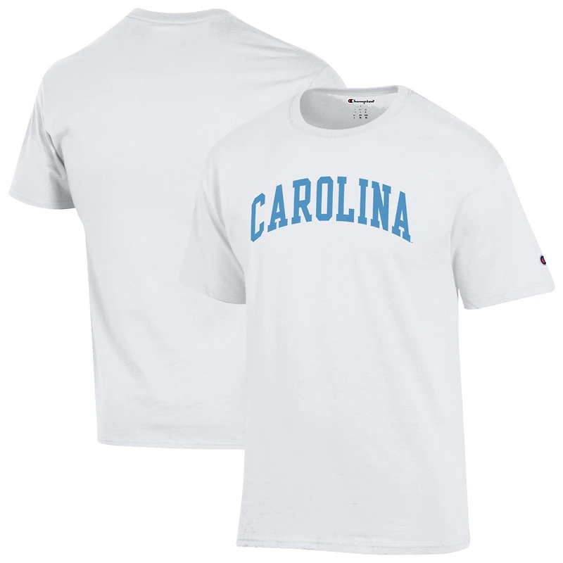 Men's Champion  White North Carolina Tar Heels Basic Arch T-Shirt