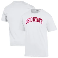 Men's Champion  White Ohio State Buckeyes Basic Arch T-Shirt