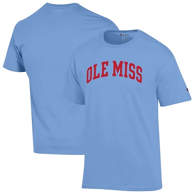 Men's Champion  Powder Blue Ole Miss Rebels Basic Arch T-Shirt