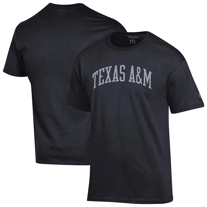 Men's Champion Black Texas A&M Aggies Basic Arch T-Shirt
