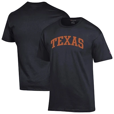 Men's Champion  Black Texas Longhorns Basic Arch T-Shirt