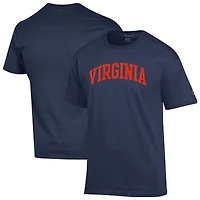 Men's Champion  Navy Virginia Cavaliers Basic Arch T-Shirt
