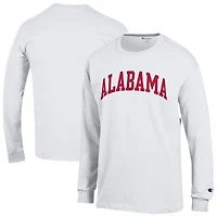 Men's Champion  White Alabama Crimson Tide Basic Arch Long Sleeve T-Shirt