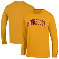 Men's Champion  Gold Minnesota Golden Gophers Basic Arch Long Sleeve T-Shirt