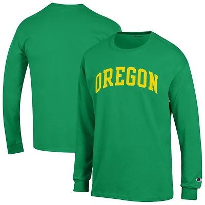 Men's Champion  Kelly Green Oregon Ducks Basic Arch Long Sleeve T-Shirt