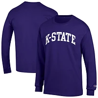 Men's Champion  Purple Kansas State Wildcats Basic Arch Long Sleeve T-Shirt