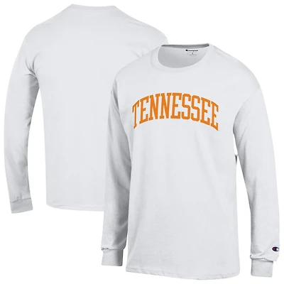 Men's Champion  White Tennessee Volunteers Basic Arch Long Sleeve T-Shirt
