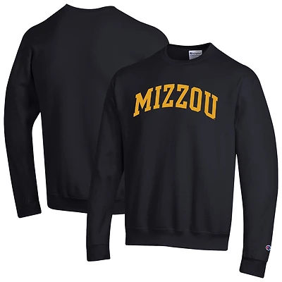 Men's Champion  Black Missouri Tigers Basic Arch Fleece Pullover Sweatshirt