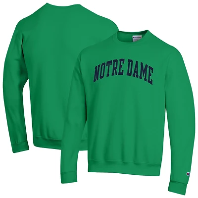 Men's Champion Green Notre Dame Fighting Irish Basic Arch Fleece Pullover Sweatshirt