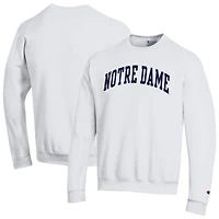Men's Champion  White Notre Dame Fighting Irish Basic Arch Fleece Pullover Sweatshirt