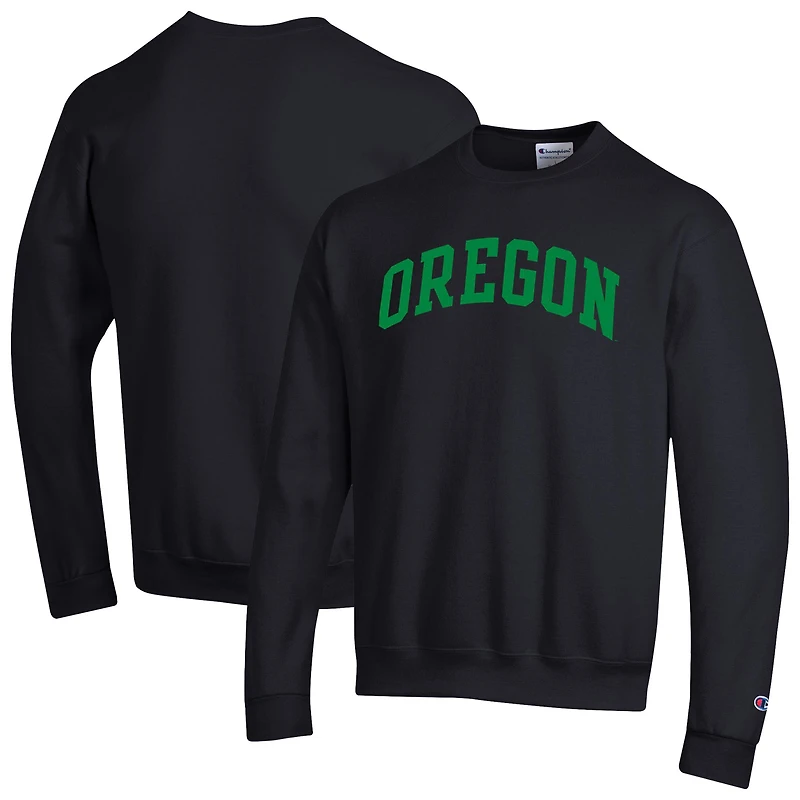 Men's Champion Black Oregon Ducks Basic Arch Fleece Pullover Sweatshirt