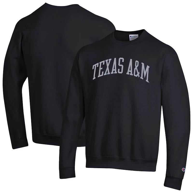 Men's Champion  Black Texas A&M Aggies Basic Arch Fleece Pullover Sweatshirt