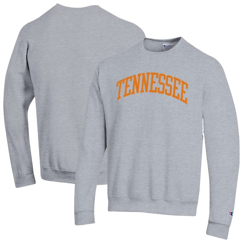 Men's Champion  Heather Gray Tennessee Volunteers Basic Arch Fleece Pullover Sweatshirt