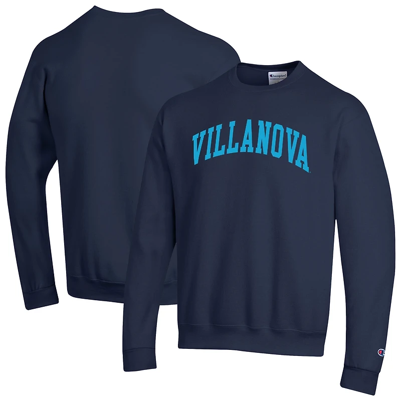 Men's Champion Navy Villanova Wildcats Basic Arch Fleece Pullover Sweatshirt