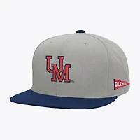 Men's Mitchell & Ness  Gray/Navy Ole Miss Rebels Plaid OG Snapback Hat