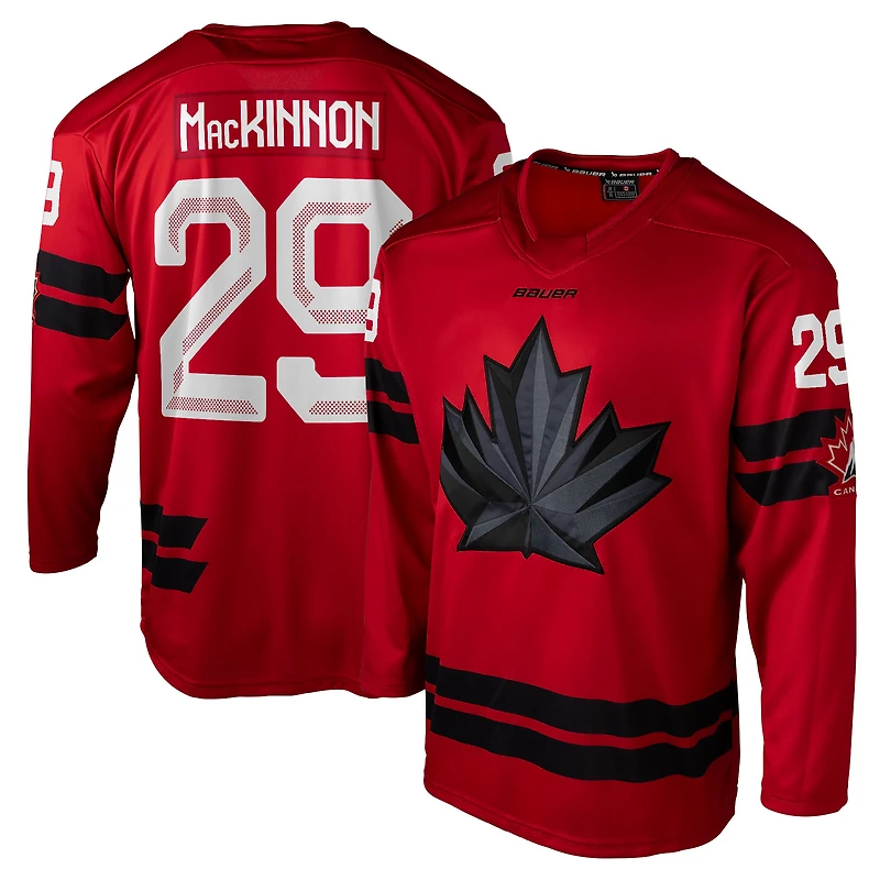 Men's Bauer Hockey Nathan MacKinnon Red Hockey Canada 2026 Semi Pro Jersey