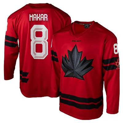 Men's Bauer Hockey Cale Makar Red Hockey Canada 2026 Semi Pro Jersey