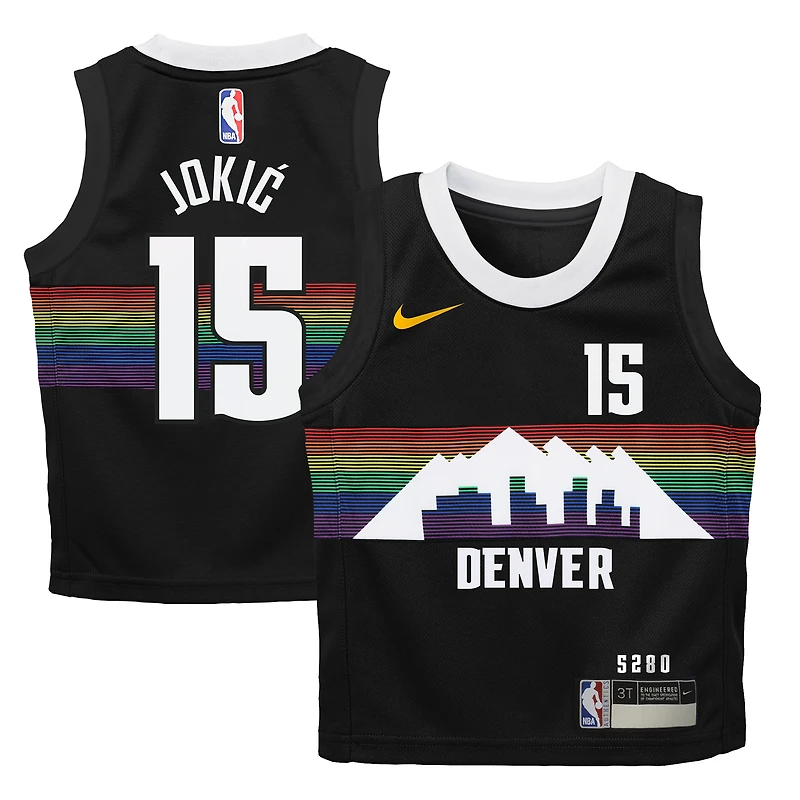 Preschool Nike Nikola Jokić Black Denver Nuggets 2025/26 City Edition Swingman Jersey