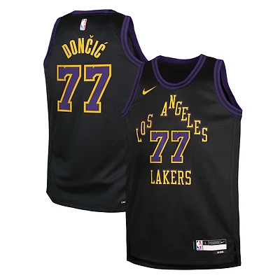 Youth Nike Luka Dončić Black Los Angeles Lakers 2025/26 City Edition Swingman Jersey