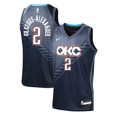 Youth Nike Shai Gilgeous-Alexander Navy Oklahoma City Thunder 2025/26 City Edition Swingman Jersey