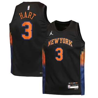 Youth Jordan Brand Josh Hart Black New York Knicks Swingman Jersey - Statement Edition