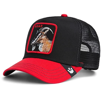 Men's Goorin Bros Black/Red The G.O.A.T. Steer Adjustable Trucker Hat