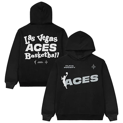 Unisex Playa Society Black Las Vegas Aces Team Pullover Hoodie