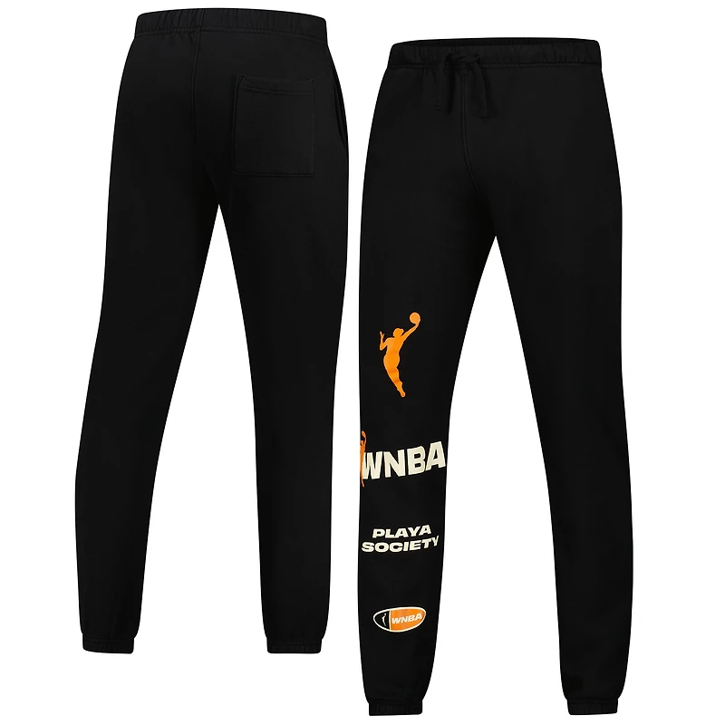 Unisex Playa Society Black WNBA Fleece Sweatpants