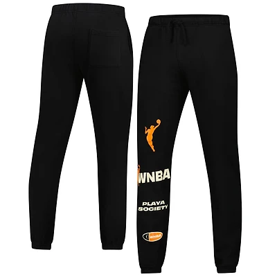 Unisex Playa Society Black WNBA Fleece Sweatpants