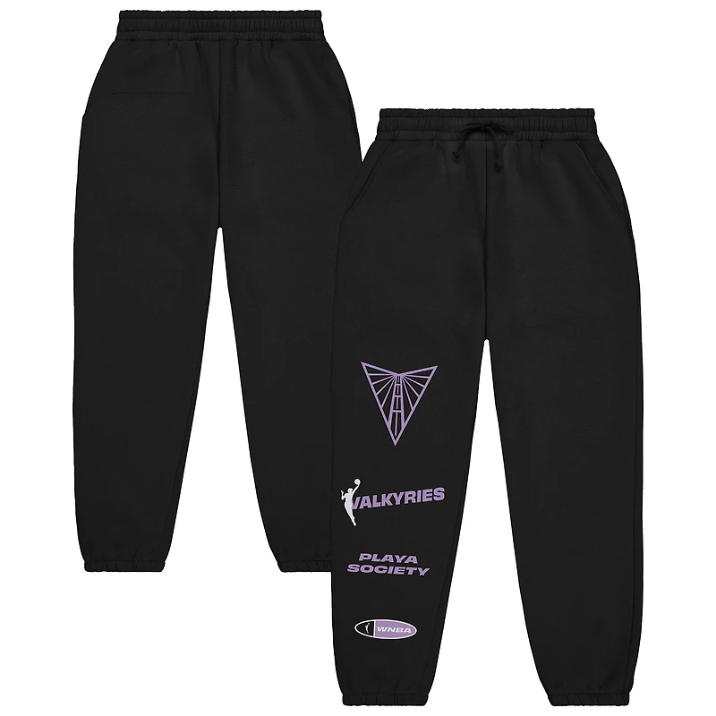 Unisex Playa Society Black Golden State Valkyries Fleece Sweatpants
