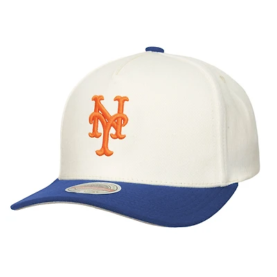 Men's Mitchell & Ness  Cream New York Mets Stretch-Snapback Hat