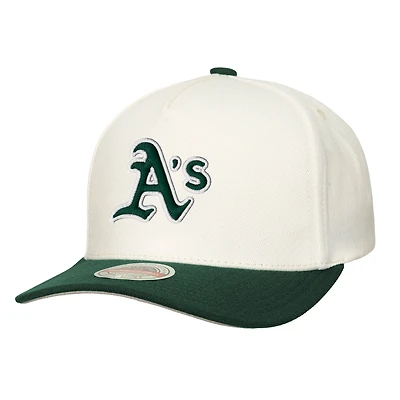Men's Mitchell & Ness  Cream Athletics Stretch-Snapback Hat