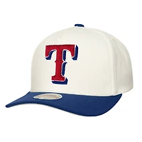 Men's Mitchell & Ness  Cream Texas Rangers Stretch-Snapback Hat