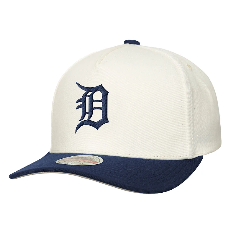 Men's Mitchell & Ness  Cream Detroit Tigers Stretch-Snapback Hat