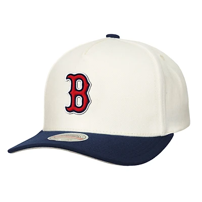 Men's Mitchell & Ness  Cream Boston Red Sox Stretch-Snapback Hat