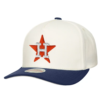Men's Mitchell & Ness  Cream Houston Astros Coop Stretch-Snapback Hat