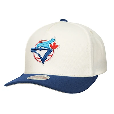 Men's Mitchell & Ness  Cream Toronto Blue Jays Coop Stretch-Snapback Hat