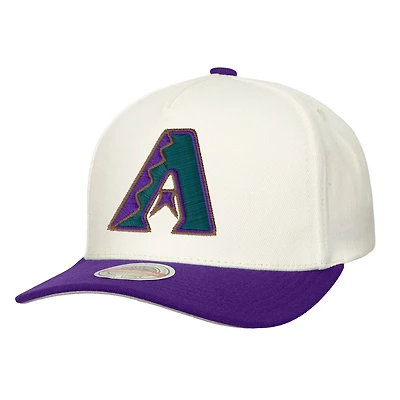 Men's Mitchell & Ness  Cream Arizona Diamondbacks Coop Stretch-Snapback Hat